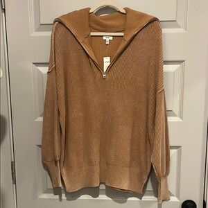 Tan Aerie Half-Zip Sweater NWT XS